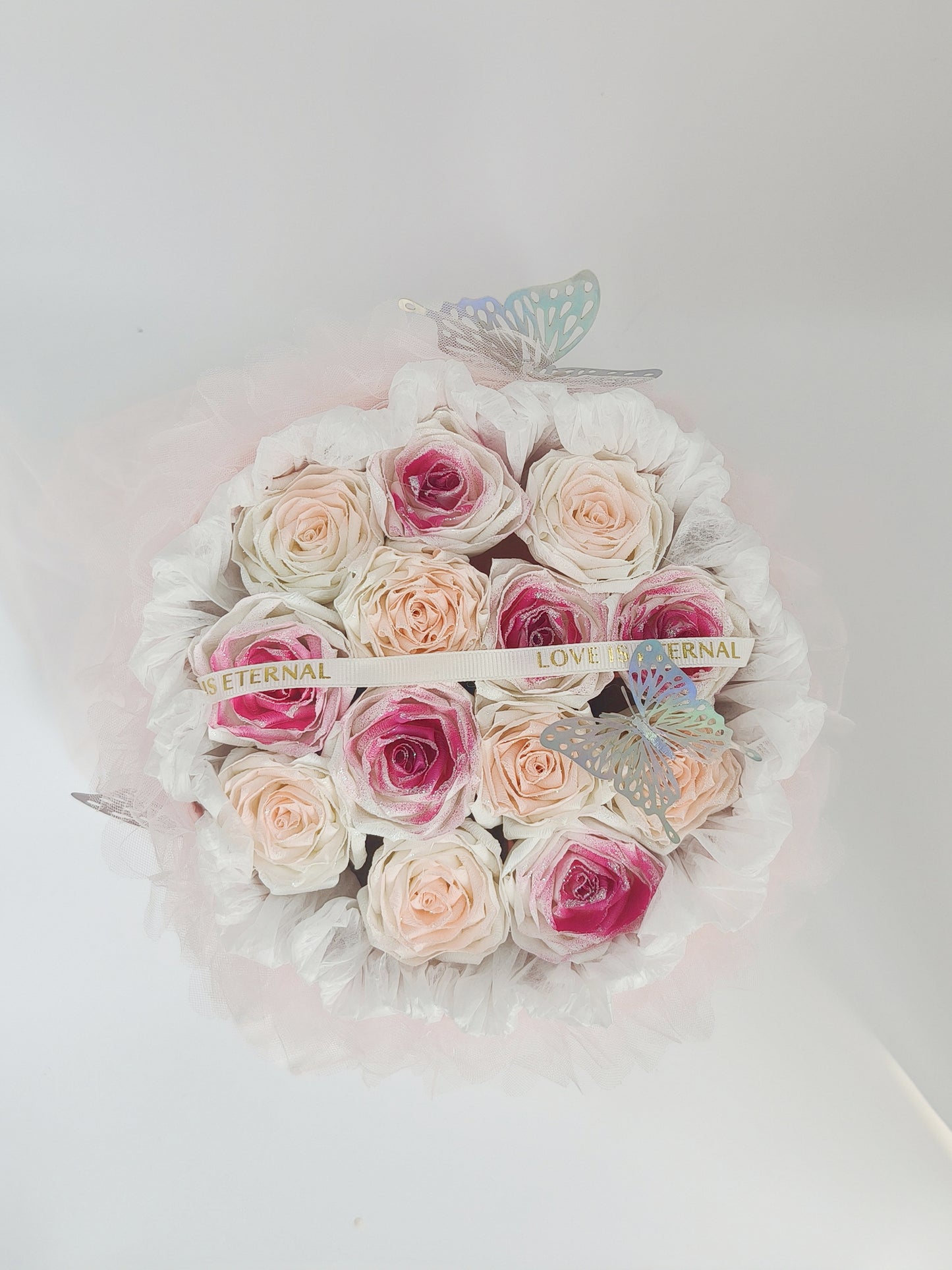Handmade simulated flower bouquet gift eternal flower with gift box bag Mother's Day gift rose birthday gift graduation season gift