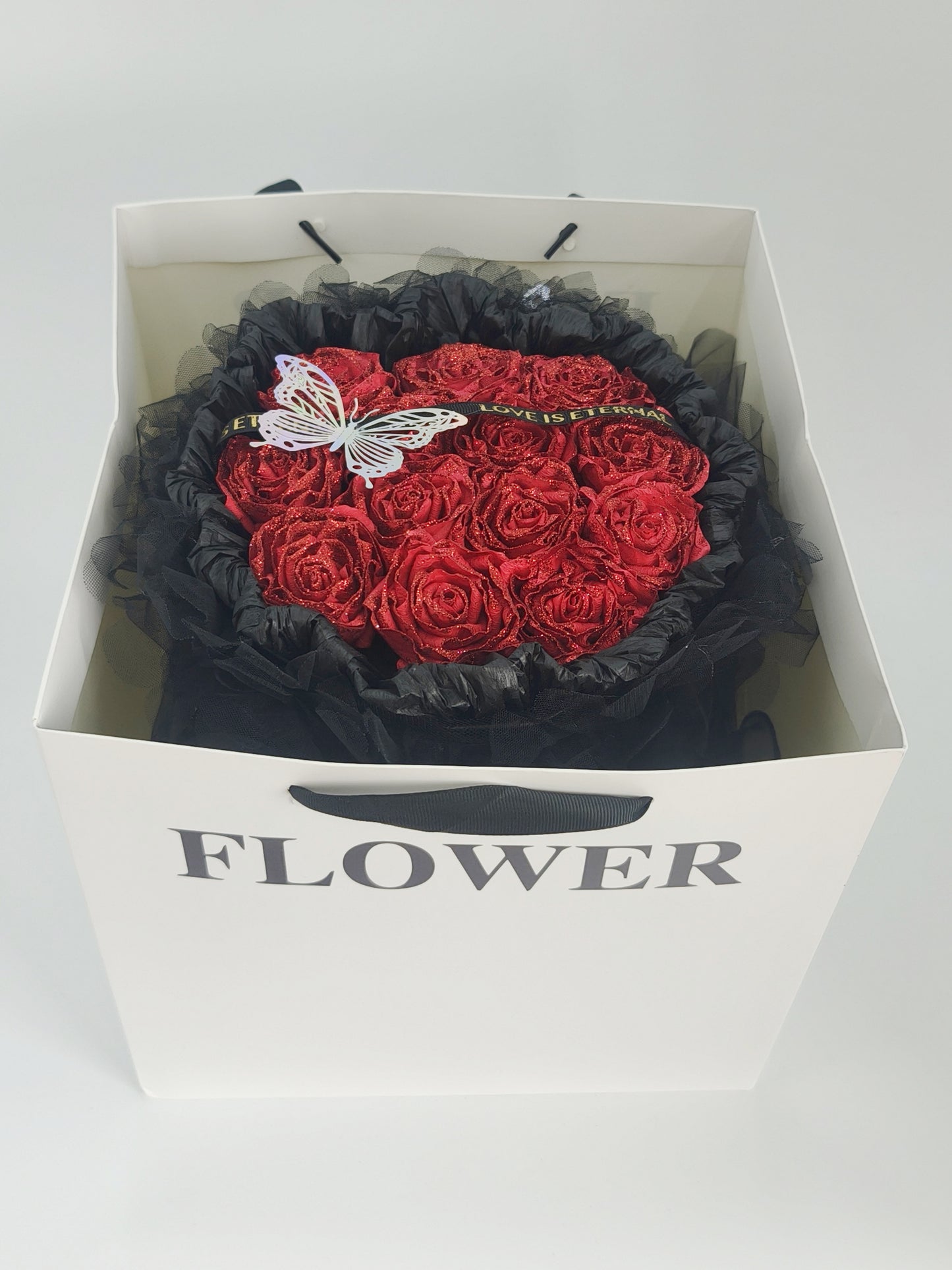 Handmade simulated flower bouquet gift eternal flower with gift box bag Mother's Day gift rose birthday gift graduation season gift