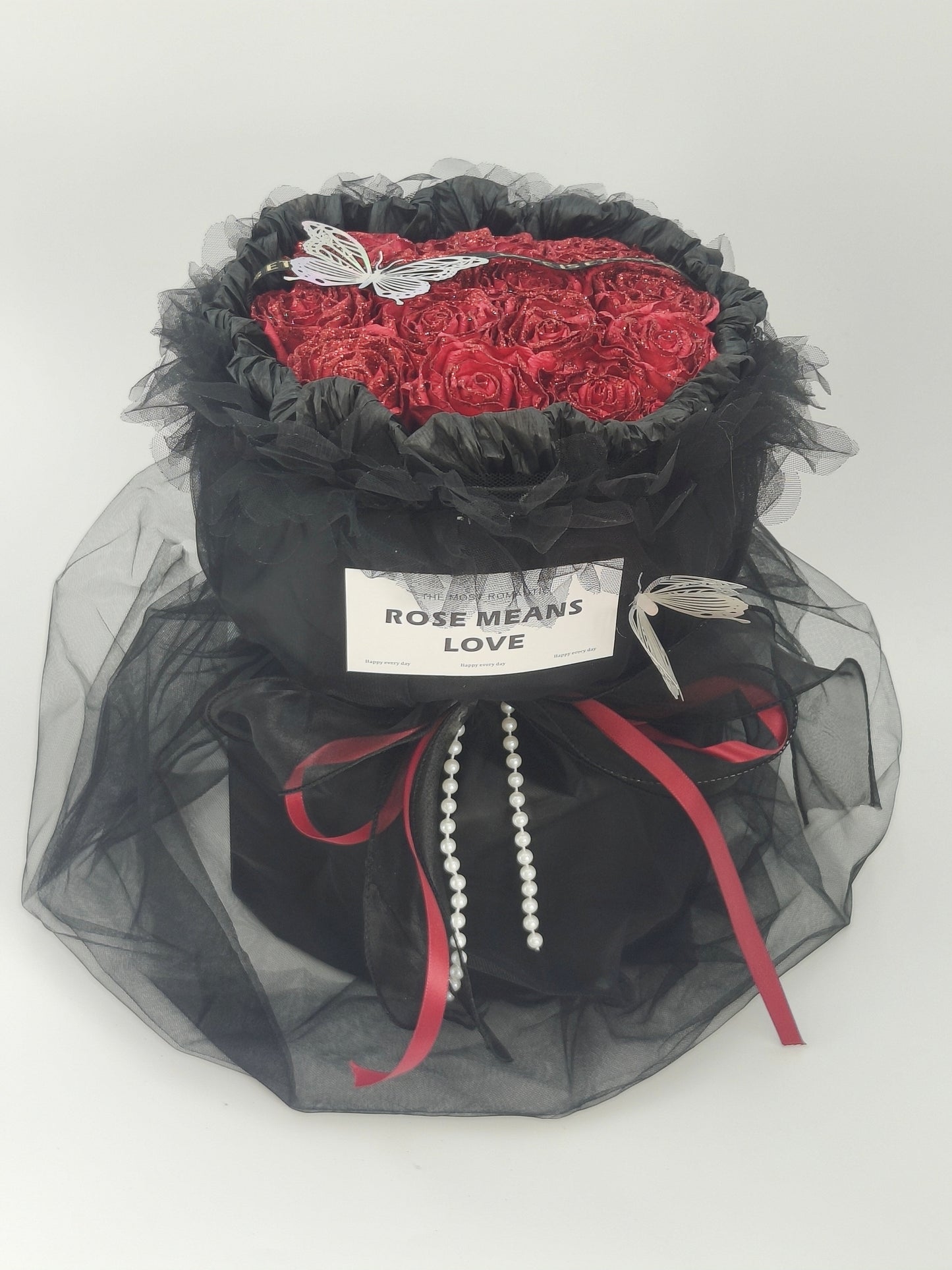 Handmade simulated flower bouquet gift eternal flower with gift box bag Mother's Day gift rose birthday gift graduation season gift