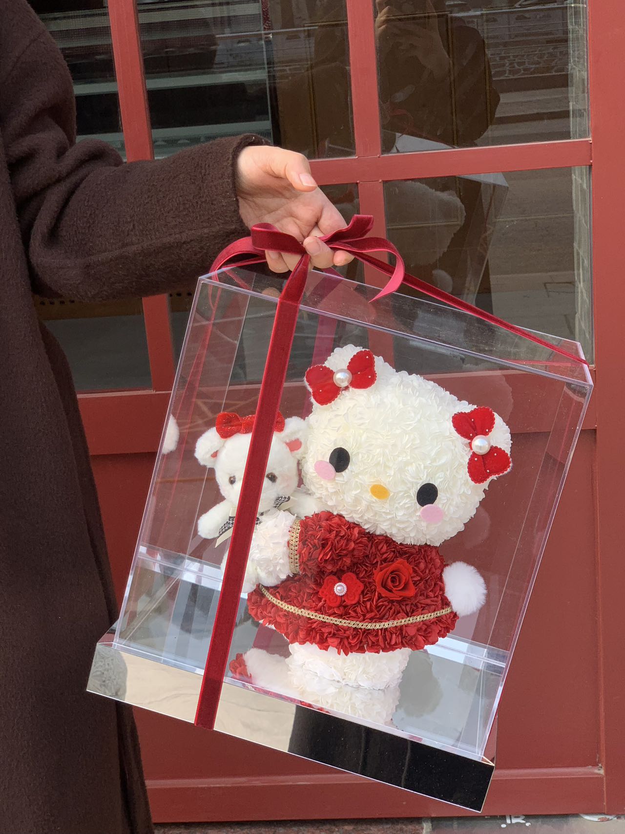Eternal Rose Gift Box Real Flower Eternal Flower Luxury Birthday Gift Wedding Proposal Anniversary Gift Valentine's Day Gift Mother's Day GiftHello Kitty