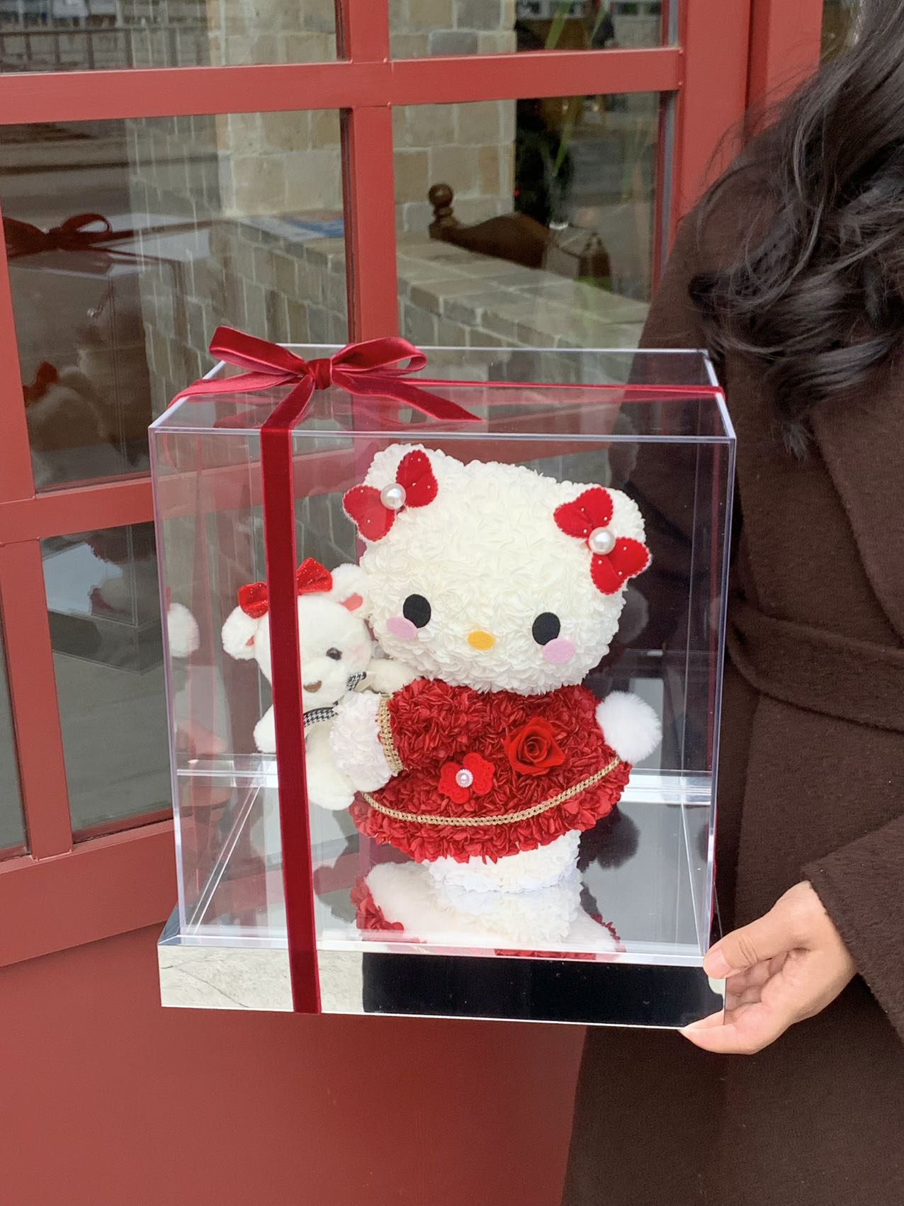 Eternal Rose Gift Box Real Flower Eternal Flower Luxury Birthday Gift Wedding Proposal Anniversary Gift Valentine's Day Gift Mother's Day GiftHello Kitty