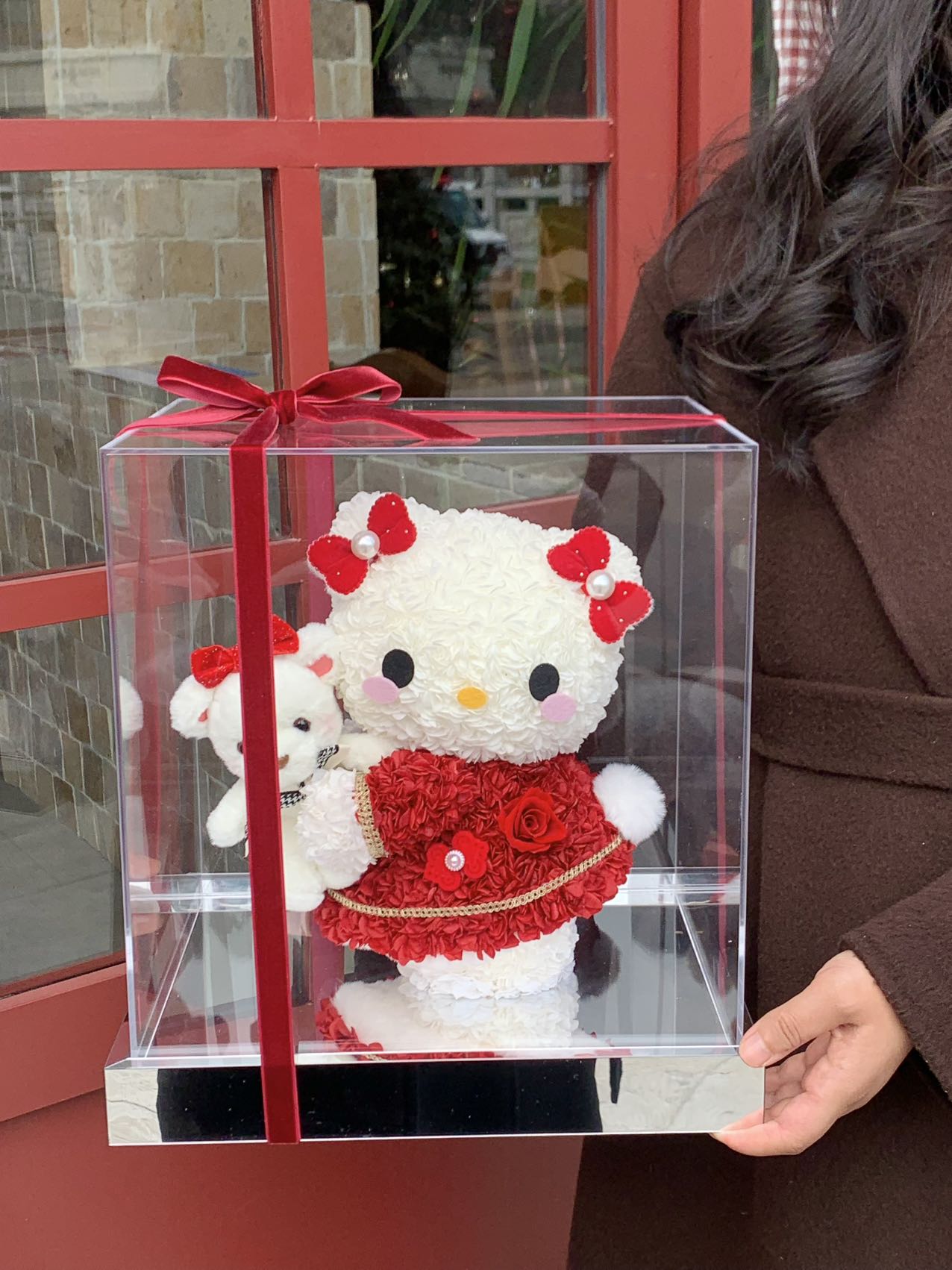 Eternal Rose Gift Box Real Flower Eternal Flower Luxury Birthday Gift Wedding Proposal Anniversary Gift Valentine's Day Gift Mother's Day GiftHello Kitty