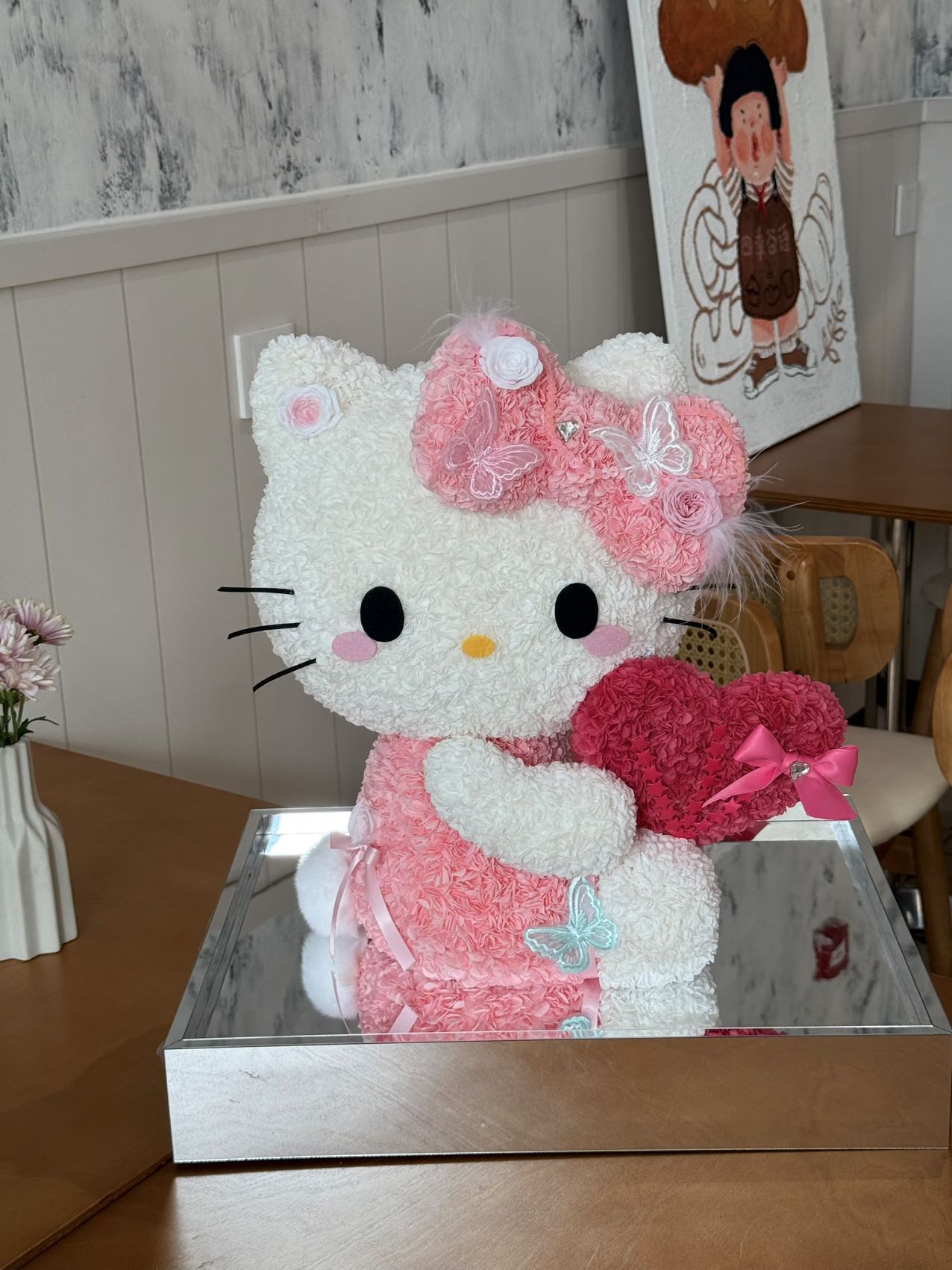 Eternal Rose Gift Box Real Flower Eternal Flower Luxury Birthday Gift Wedding Proposal Anniversary Gift Valentine's Day Gift Mother's Day GiftHello Kitty