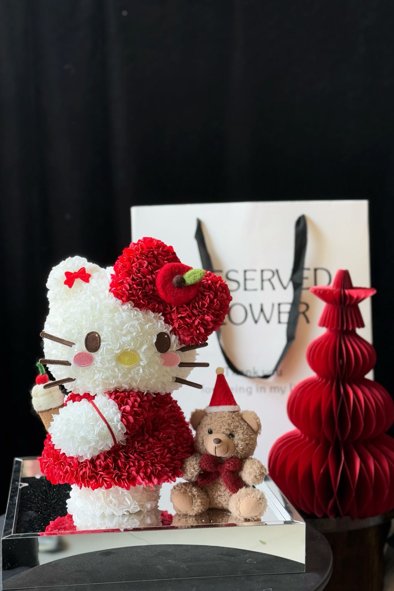 Eternal Rose Gift Box Real Flower Eternal Flower Luxury Birthday Gift Wedding Proposal Anniversary Gift Valentine's Day Gift Mother's Day GiftChristmas Kitty