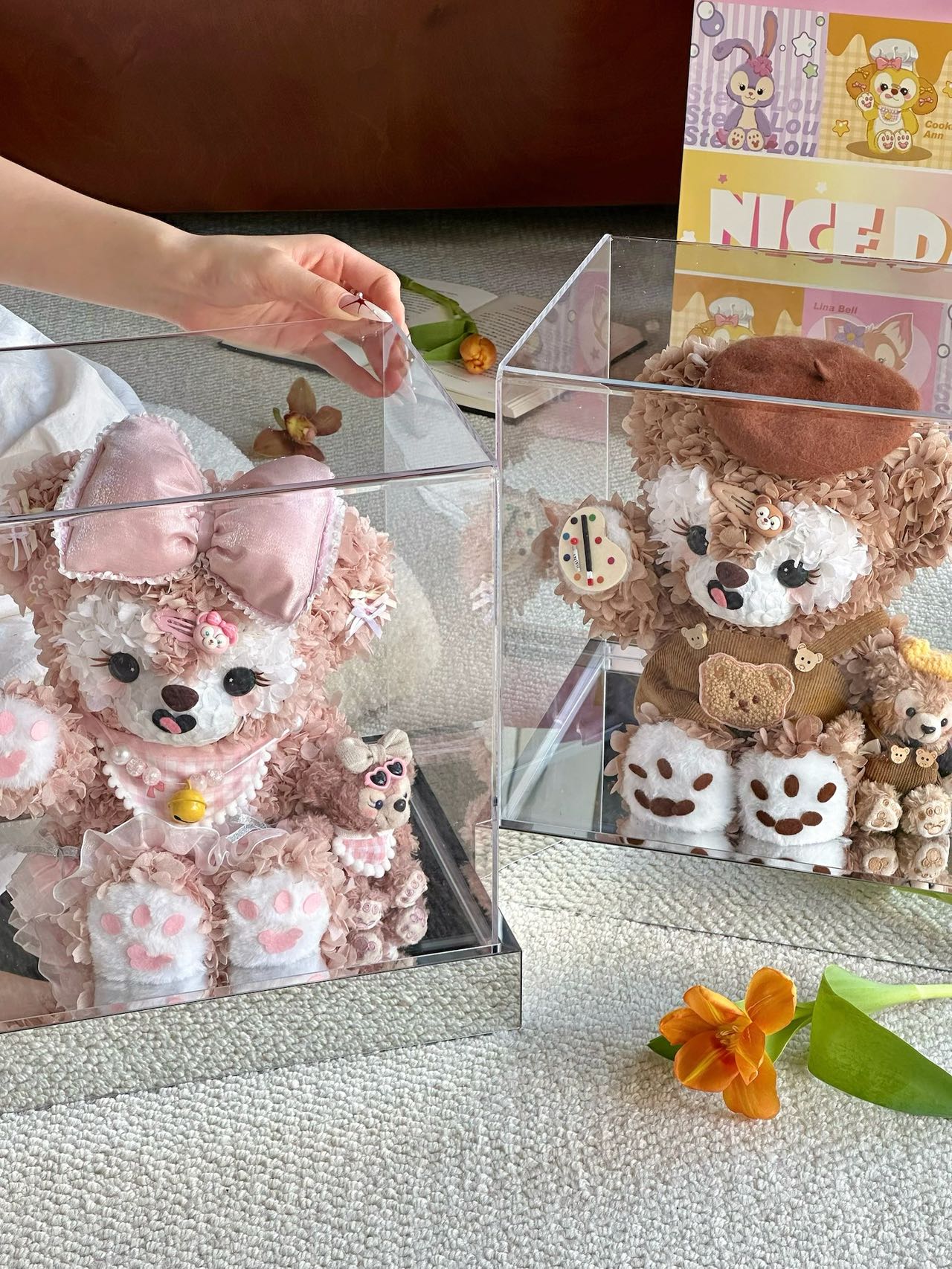 Eternal Rose Gift Box Real Flower Eternal Flower Luxury Birthday Gift Wedding Proposal Anniversary Gift Valentine's Day Gift Mother's Day GiftShirleyMay + Duffy Bear