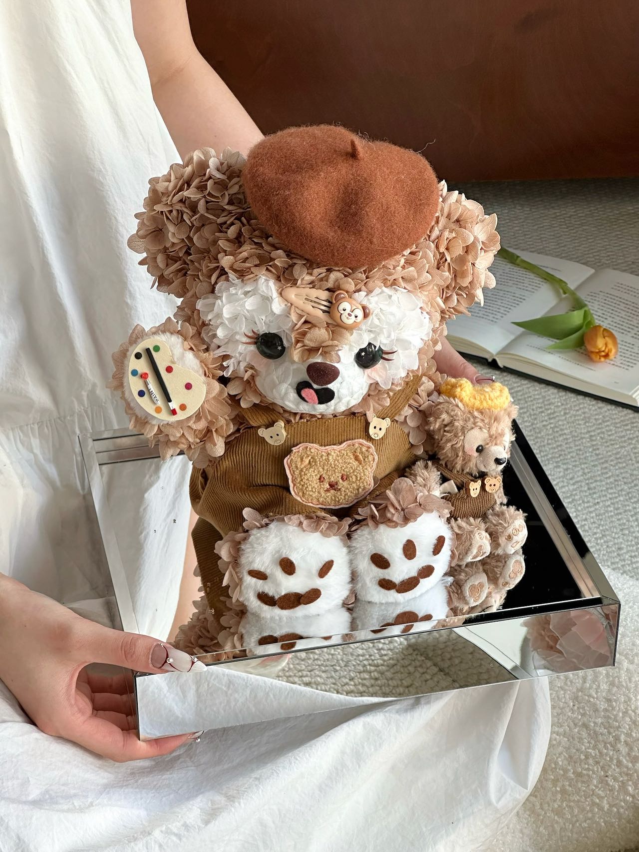 Eternal Rose Gift Box Real Flower Eternal Flower Luxury Birthday Gift Wedding Proposal Anniversary Gift Valentine's Day Gift Mother's Day GiftShirleyMay + Duffy Bear