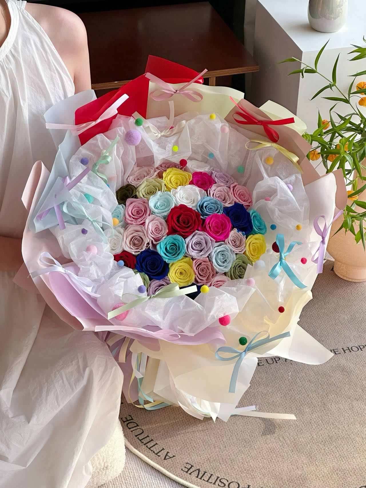 Eternal Rose Gift Box Real Flower Eternal Flower Luxury Birthday Gift Wedding Proposal Anniversary Gift Valentine's Day Gift Mother's Day Giftcolorful roses