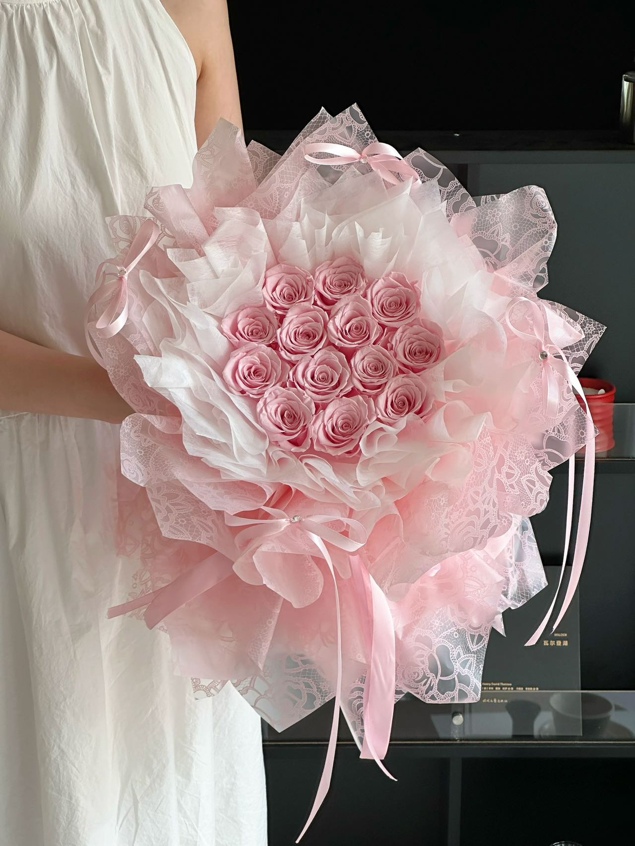 Eternal Rose Gift Box Real Flower Eternal Flower Luxury Birthday Gift Wedding Proposal Anniversary Gift Valentine's Day Gift Mother's Day GiftTime Bouquet