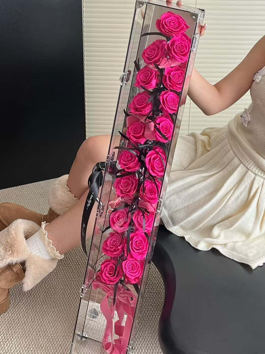 Rose Candied Haws Bouquet Preserved Rose Gift Box Real Flower Preserved Flower Luxury Birthday Gift Wedding Proposal Anniversary Gift Valentine's Day Gift Mother's Day Gift Children's Day Gift