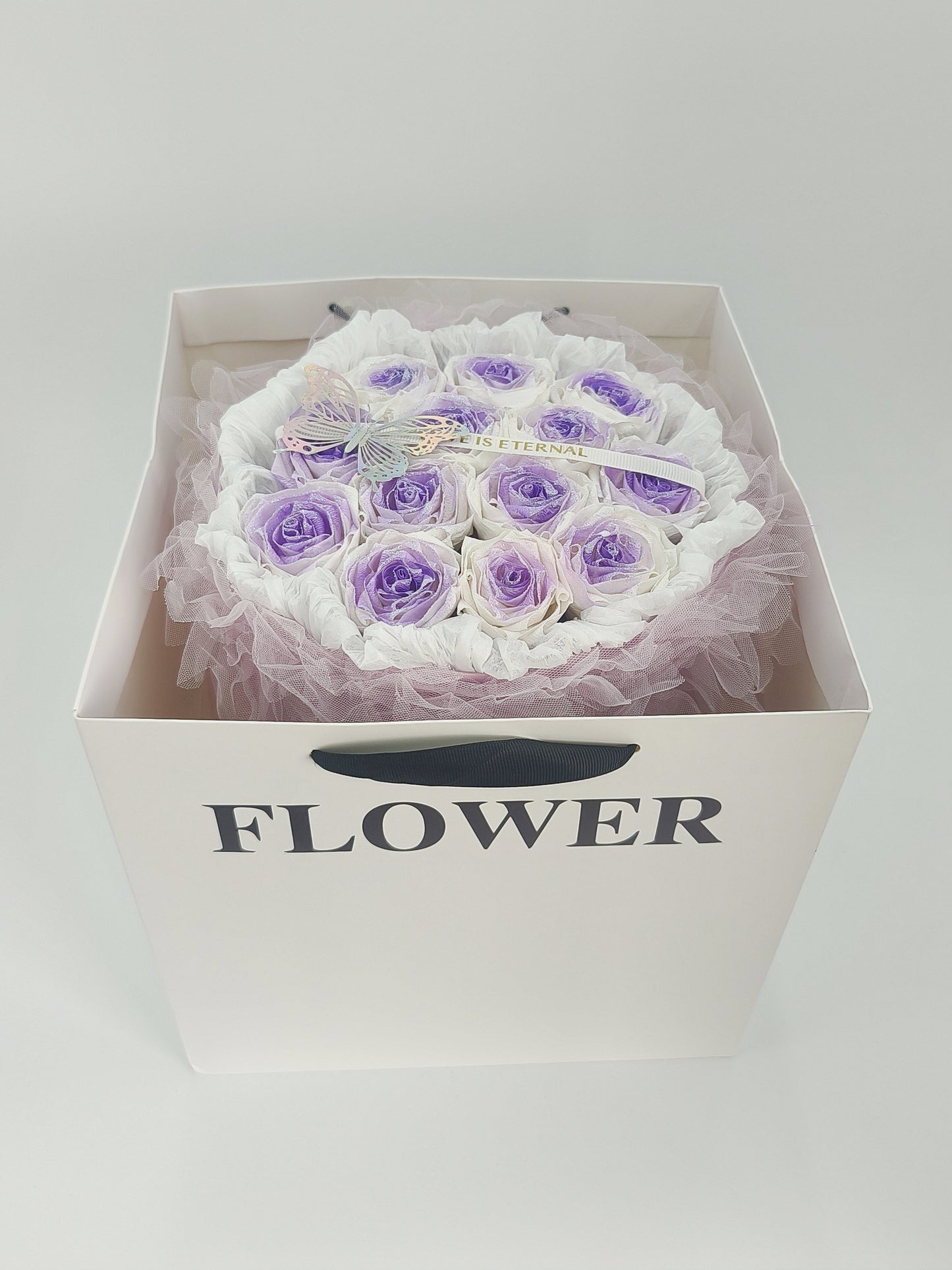 Handmade simulated flower bouquet gift eternal flower with gift box bag Mother's Day gift rose birthday gift graduation season gift