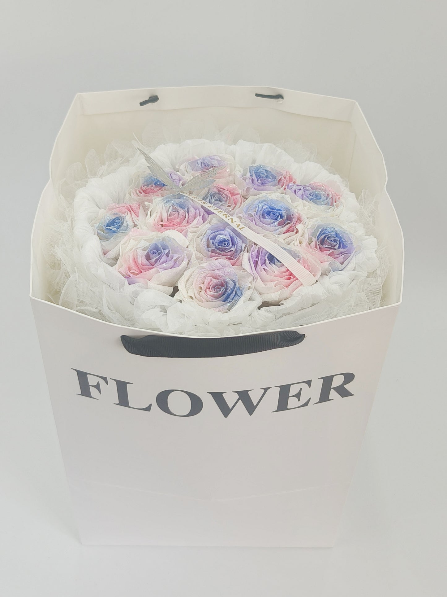 Handmade simulated flower bouquet gift eternal flower with gift box bag Mother's Day gift rose birthday gift graduation season gift