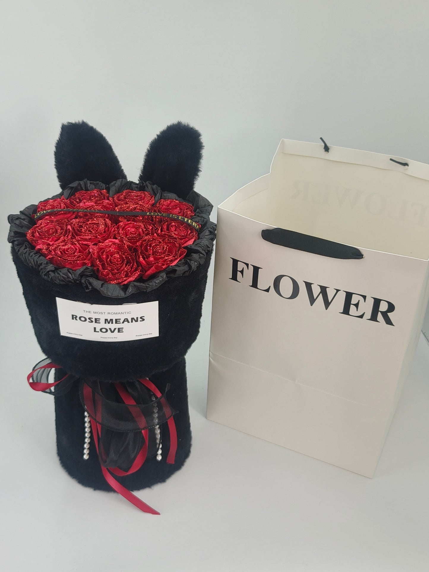 Handmade simulated flower bouquet gift eternal flower with gift box bag Mother's Day gift rose birthday gift graduation season gift