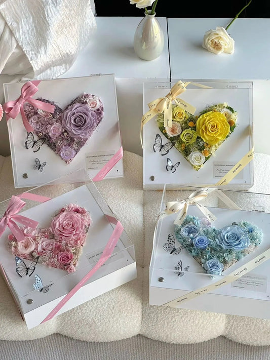 Eternal Rose Gift Box Real Flower Eternal Flower Luxury Birthday Gift Wedding Proposal Anniversary Gift Valentine's Day Gift Mother's Day Gift