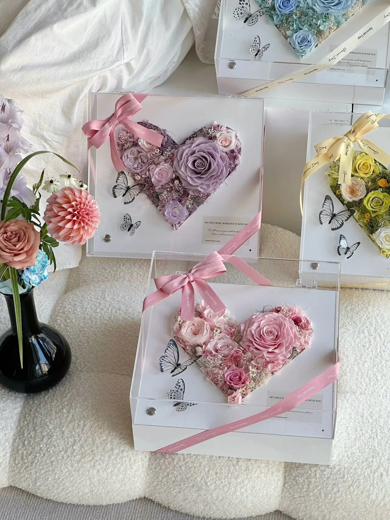 Eternal Rose Gift Box Real Flower Eternal Flower Luxury Birthday Gift Wedding Proposal Anniversary Gift Valentine's Day Gift Mother's Day Gift