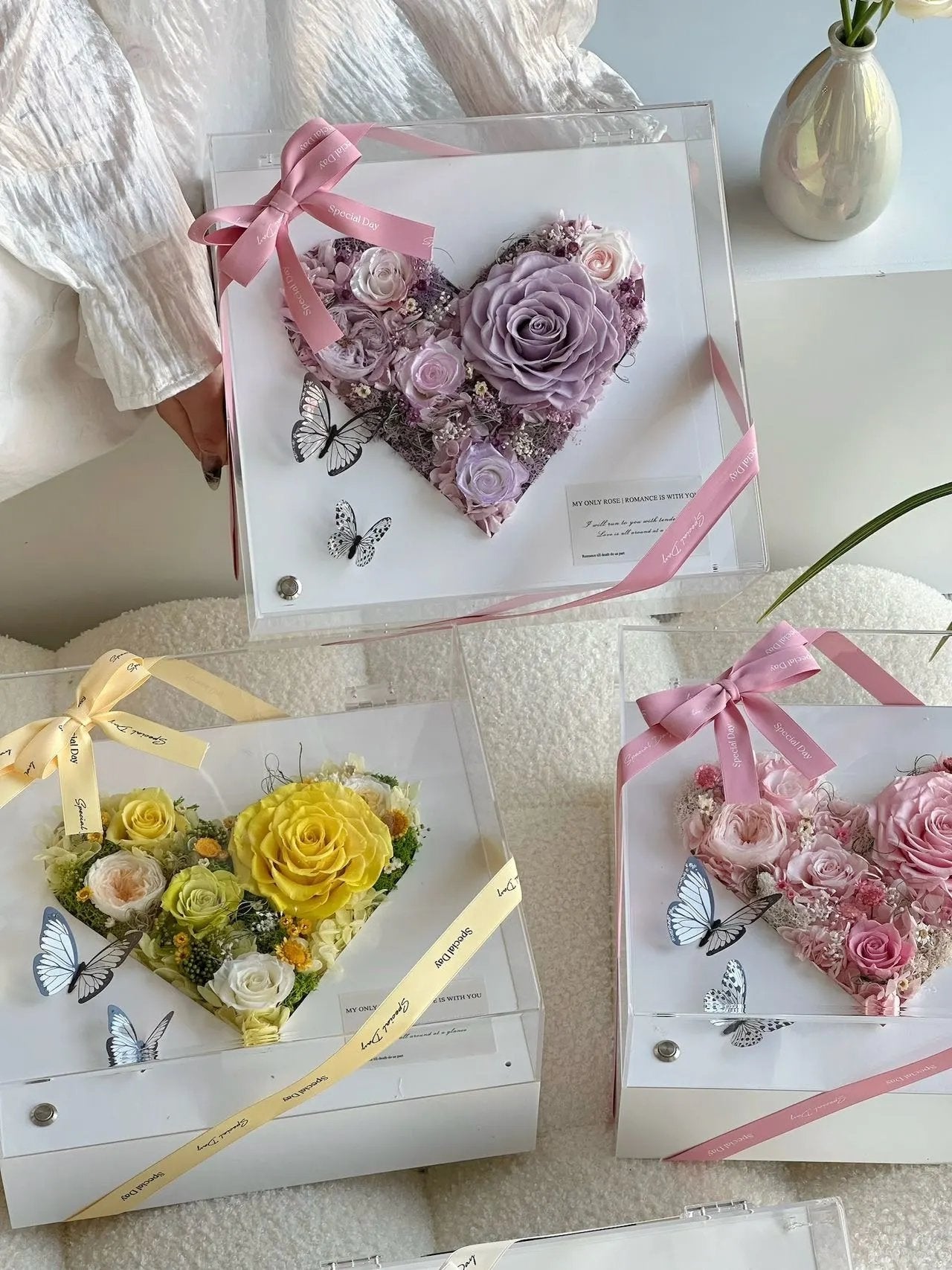 Eternal Rose Gift Box Real Flower Eternal Flower Luxury Birthday Gift Wedding Proposal Anniversary Gift Valentine's Day Gift Mother's Day Gift