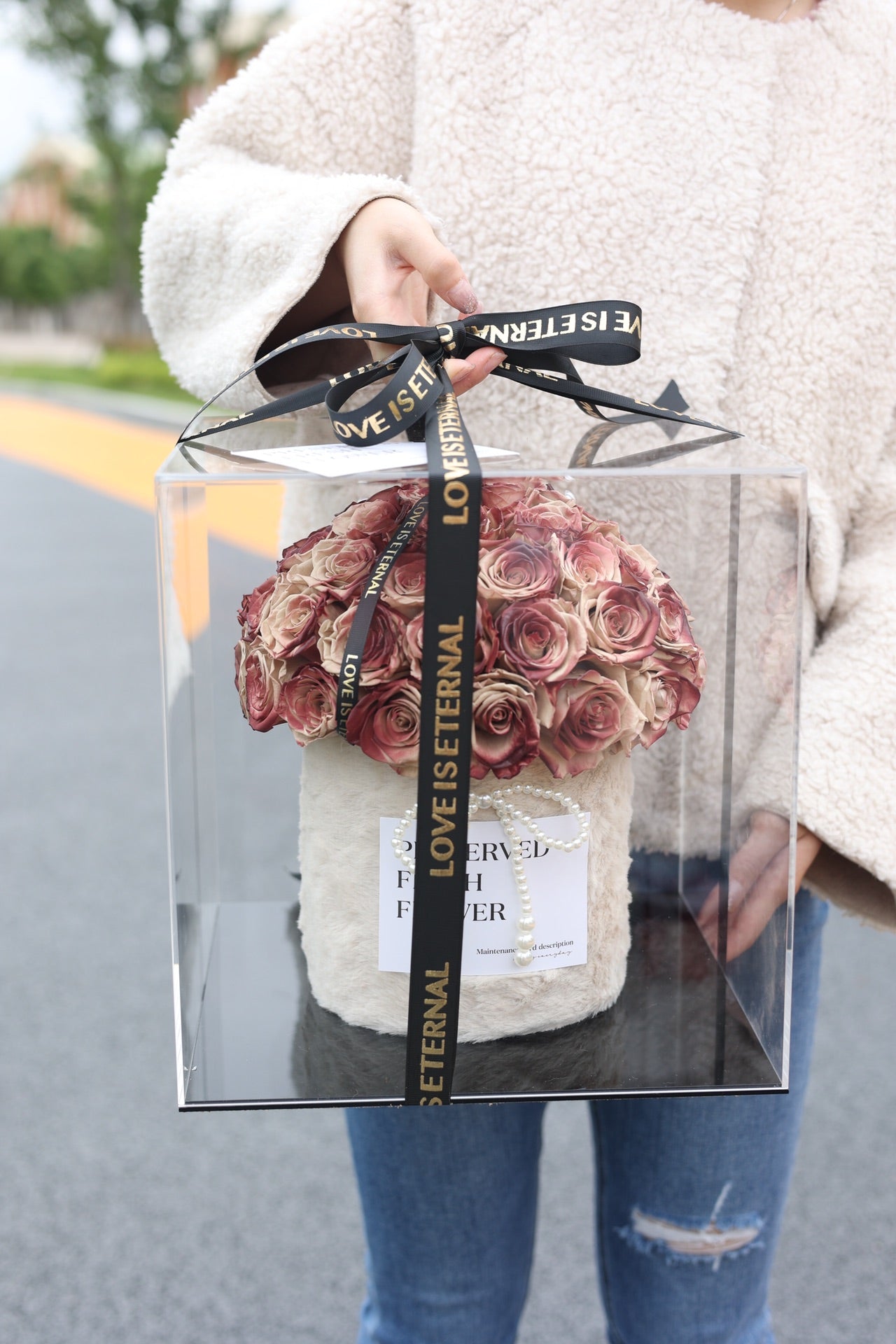 Eternal Rose Gift Box Real Flower Eternal Flower Luxury Birthday Gift Wedding Proposal Anniversary Gift Valentine's Day Gift Mother's Day Gift