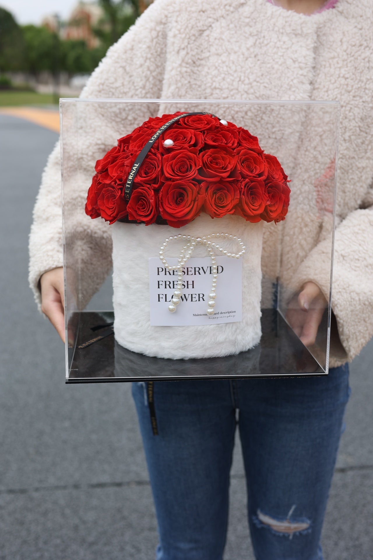 Eternal Rose Gift Box Real Flower Eternal Flower Luxury Birthday Gift Wedding Proposal Anniversary Gift Valentine's Day Gift Mother's Day Gift