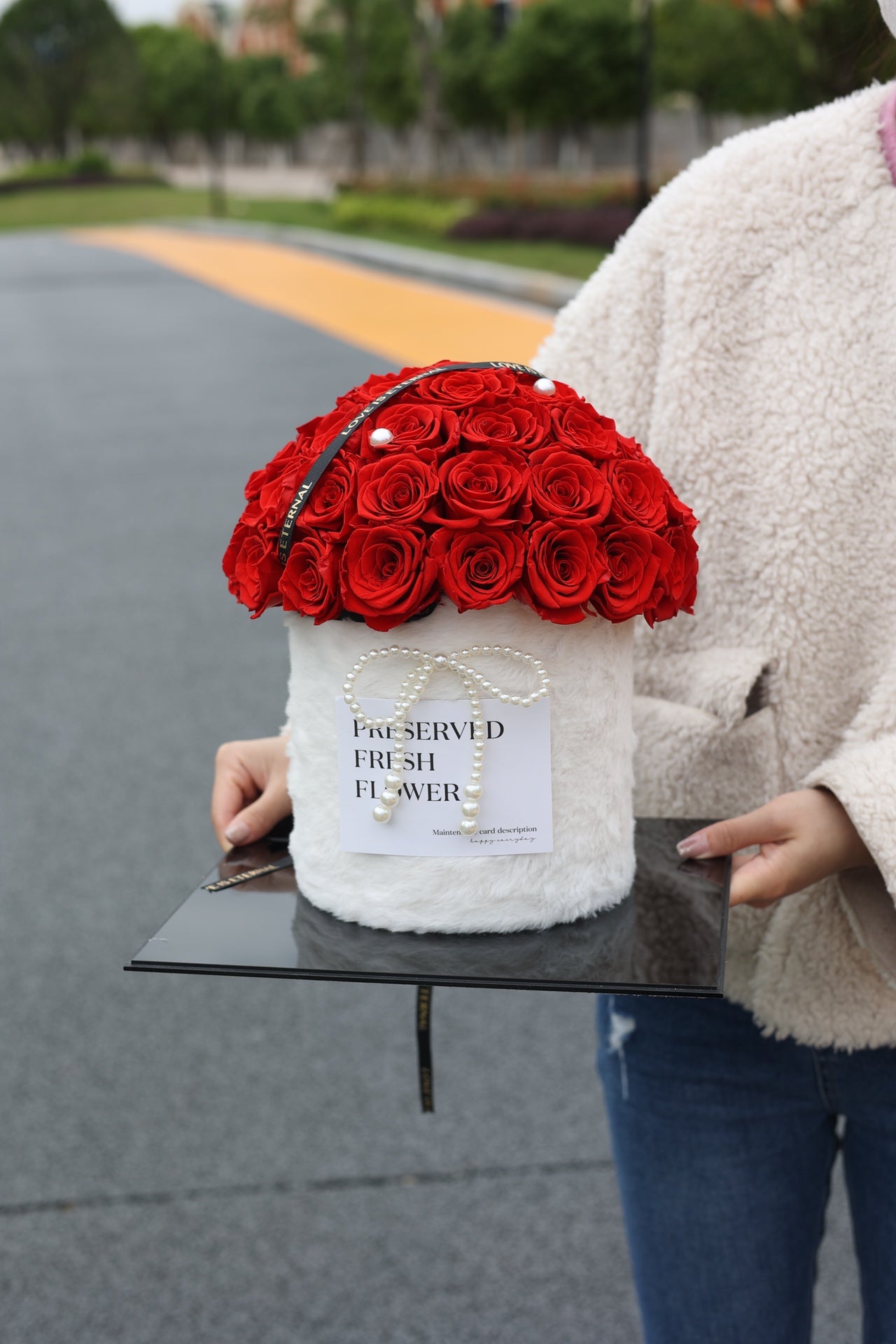 Eternal Rose Gift Box Real Flower Eternal Flower Luxury Birthday Gift Wedding Proposal Anniversary Gift Valentine's Day Gift Mother's Day Gift