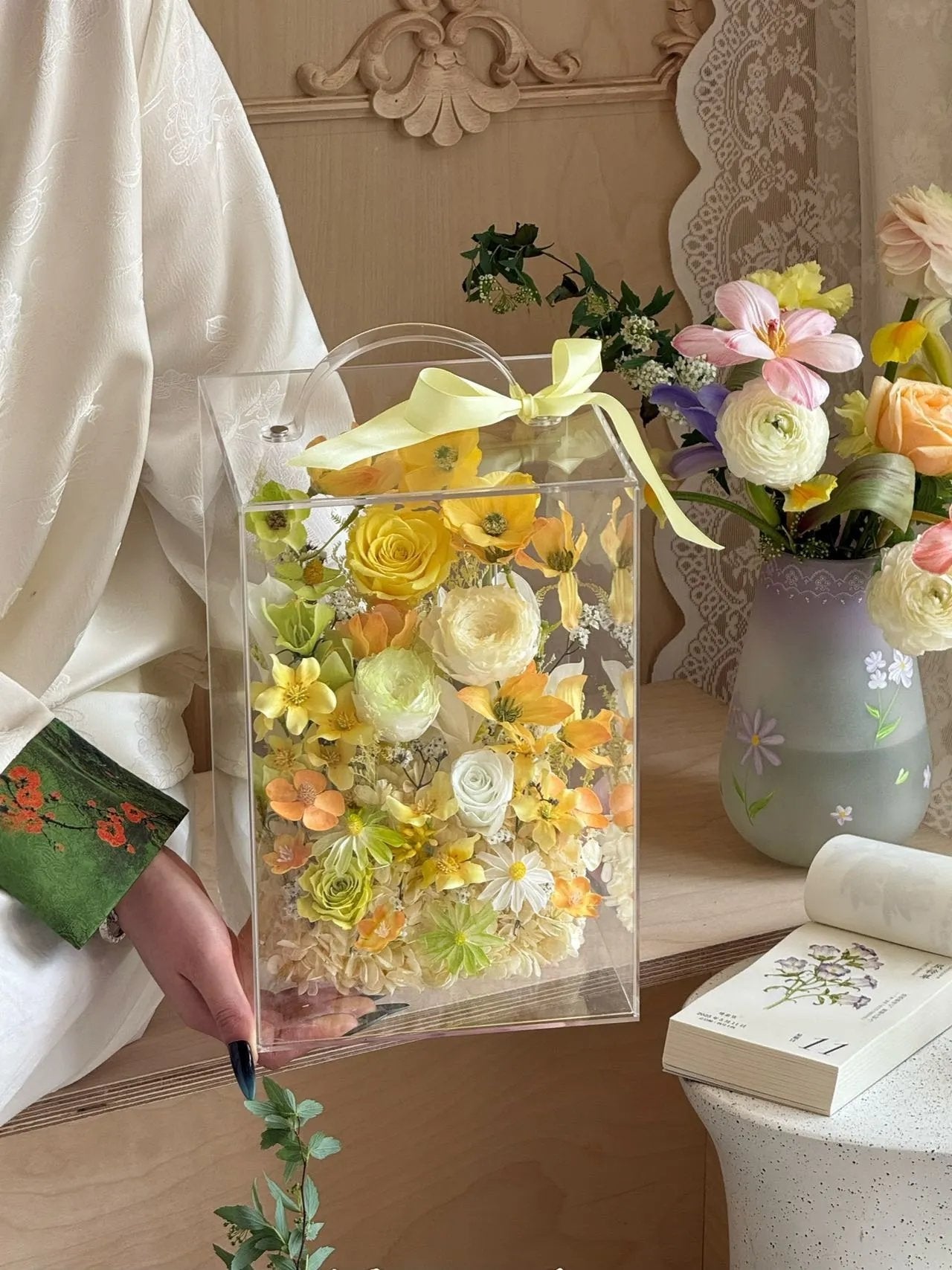 Eternal Rose Gift Box Real Flower Eternal Flower Luxury Birthday Gift Wedding Proposal Anniversary Gift Valentine's Day Gift Mother's Day Gift