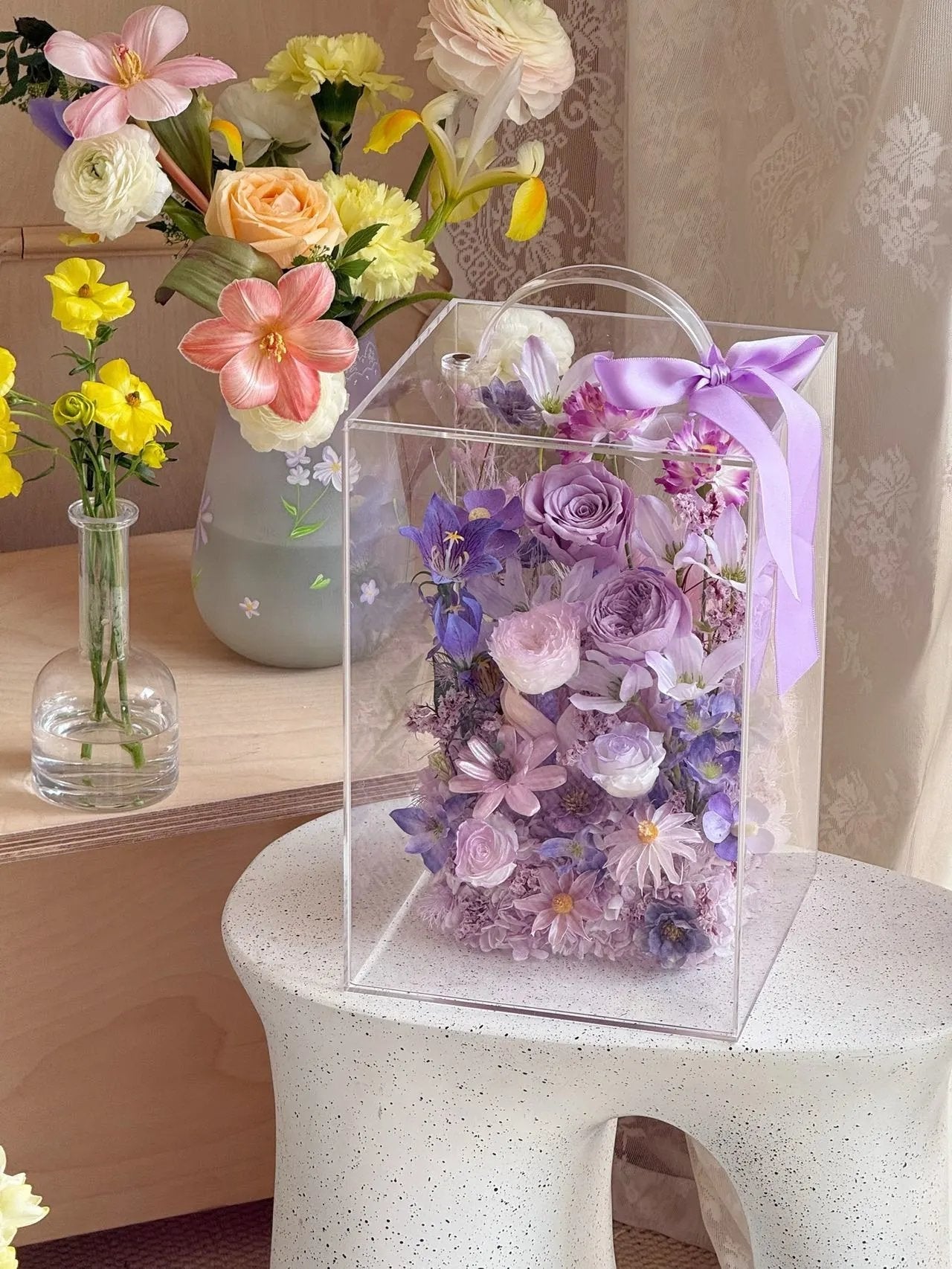 Eternal Rose Gift Box Real Flower Eternal Flower Luxury Birthday Gift Wedding Proposal Anniversary Gift Valentine's Day Gift Mother's Day Gift