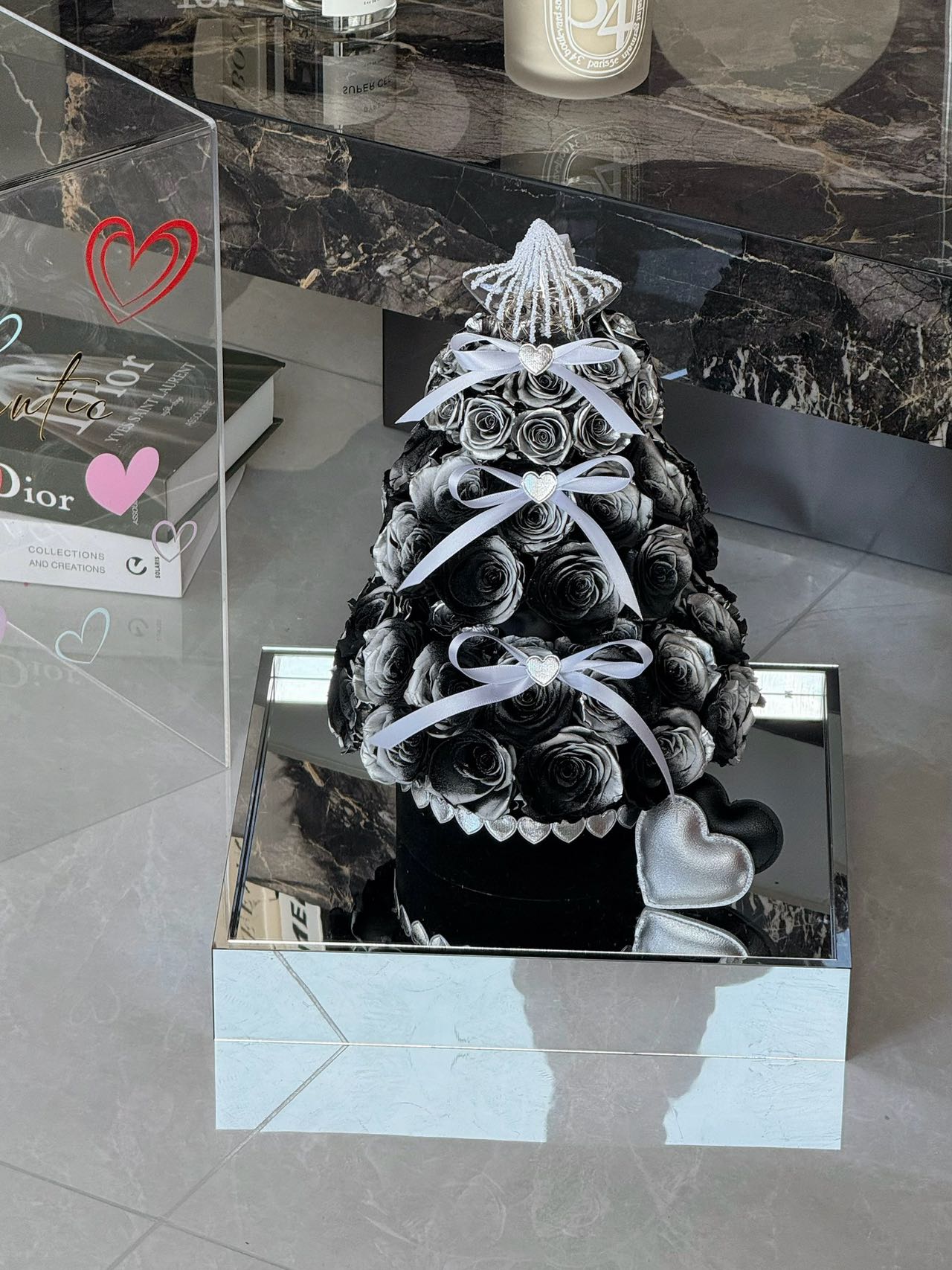 Eternal Rose Gift Box Real Flower Eternal Flower Luxury Birthday Gift Wedding Proposal Anniversary Gift Valentine's Day Gift Mother's Day GiftLove Rose Tower