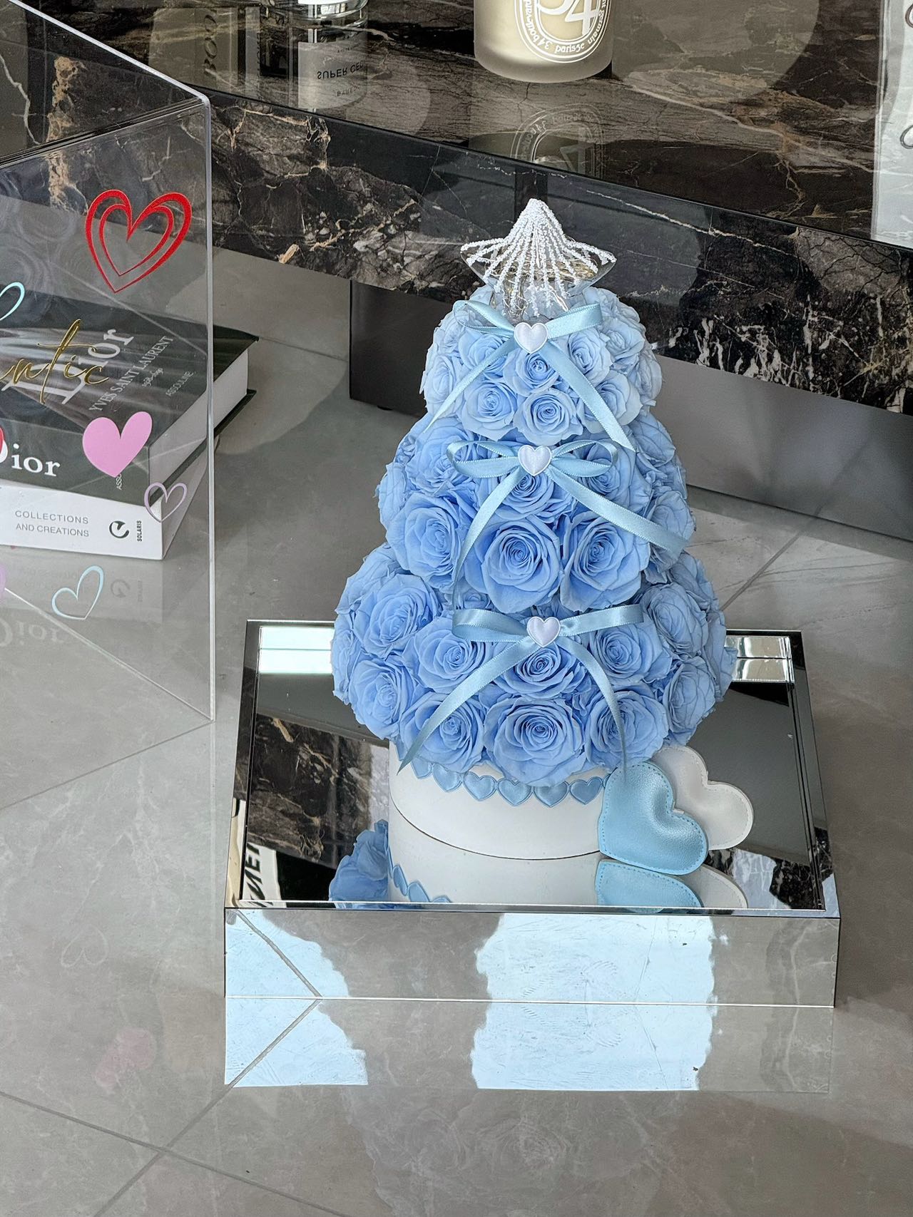 Eternal Rose Gift Box Real Flower Eternal Flower Luxury Birthday Gift Wedding Proposal Anniversary Gift Valentine's Day Gift Mother's Day GiftLove Rose Tower