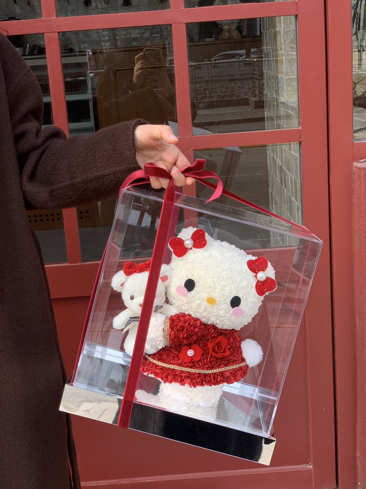 Eternal Rose Gift Box Real Flower Eternal Flower Luxury Birthday Gift Wedding Proposal Anniversary Gift Valentine's Day Gift Mother's Day GiftHello Kitty