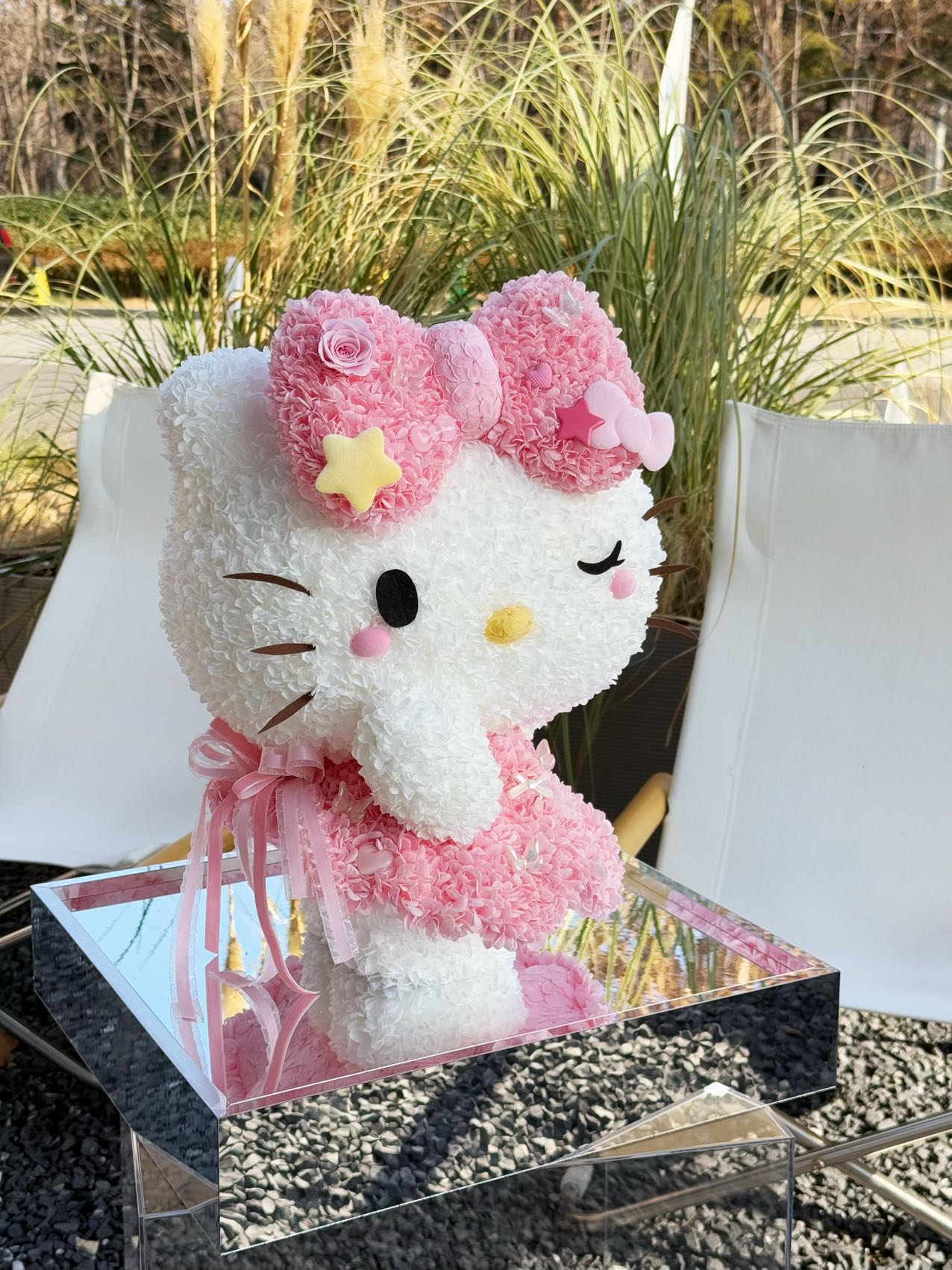Eternal Rose Gift Box Real Flower Eternal Flower Luxury Birthday Gift Wedding Proposal Anniversary Gift Valentine's Day Gift Mother's Day GiftHello Kitty