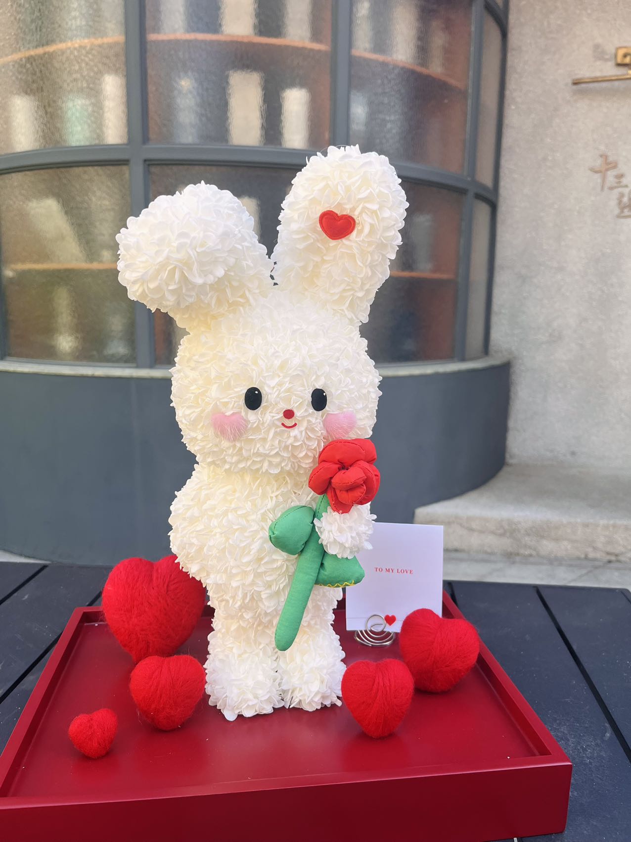 Eternal Rose Gift Box Real Flower Eternal Flower Luxury Birthday Gift Wedding Proposal Anniversary Gift Valentine's Day Gift Mother's Day GiftHug bunny