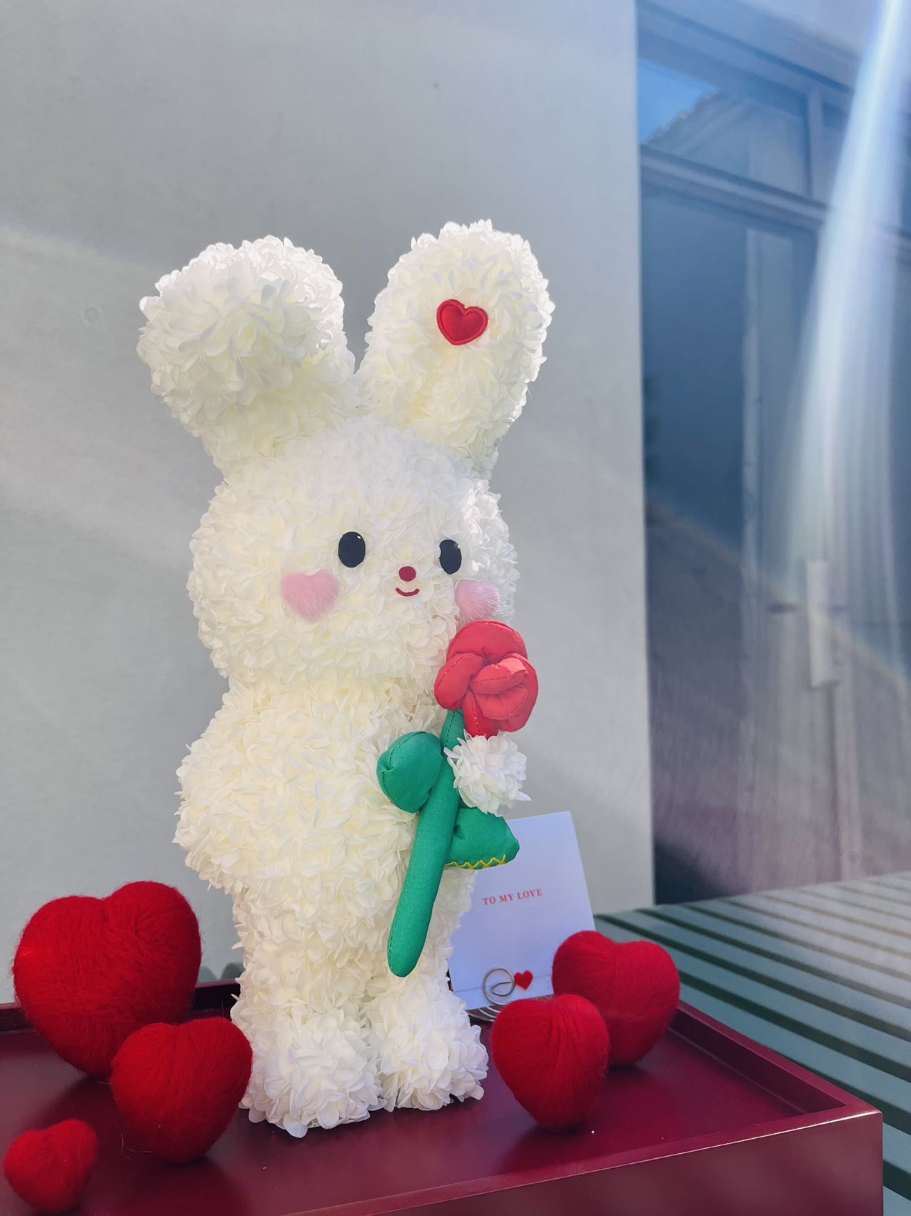 Eternal Rose Gift Box Real Flower Eternal Flower Luxury Birthday Gift Wedding Proposal Anniversary Gift Valentine's Day Gift Mother's Day GiftHug bunny
