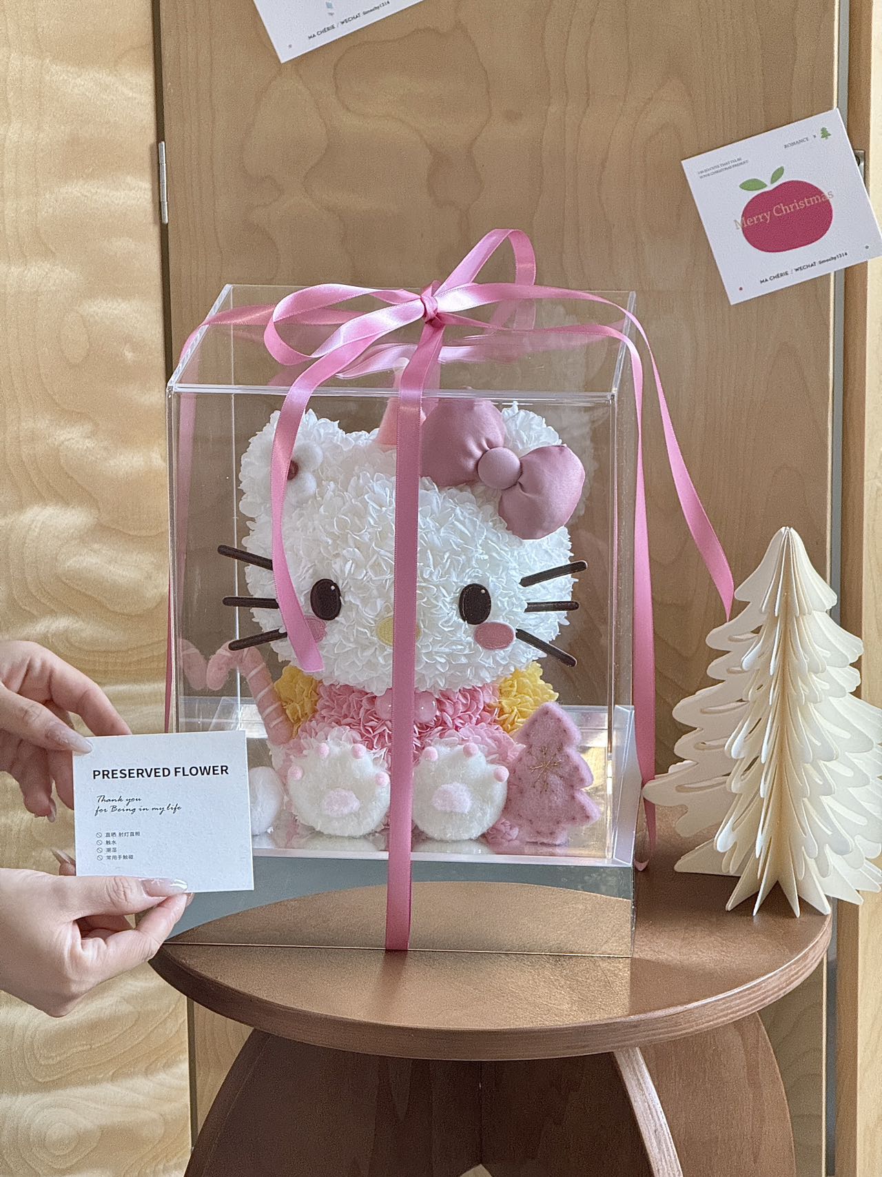Eternal Rose Gift Box Real Flower Eternal Flower Luxury Birthday Gift Wedding Proposal Anniversary Gift Valentine's Day Gift Mother's Day GiftChristmas Kitty
