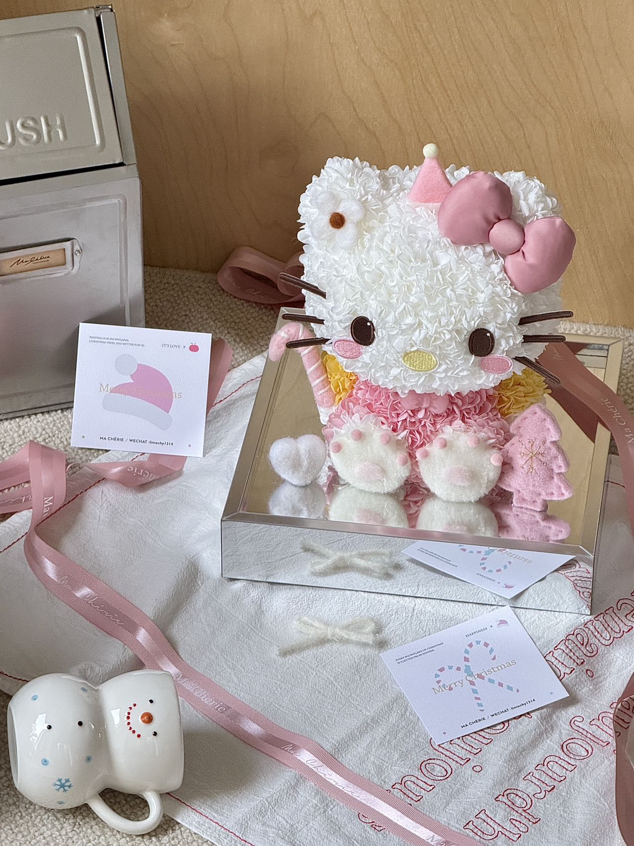 Eternal Rose Gift Box Real Flower Eternal Flower Luxury Birthday Gift Wedding Proposal Anniversary Gift Valentine's Day Gift Mother's Day GiftChristmas Kitty