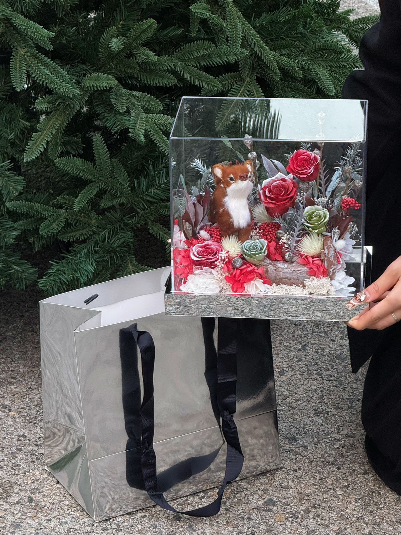 Eternal Rose Gift Box Real Flower Eternal Flower Luxury Birthday Gift Wedding Proposal Anniversary Gift Valentine's Day Gift Mother's Day GiftChristmas garden
