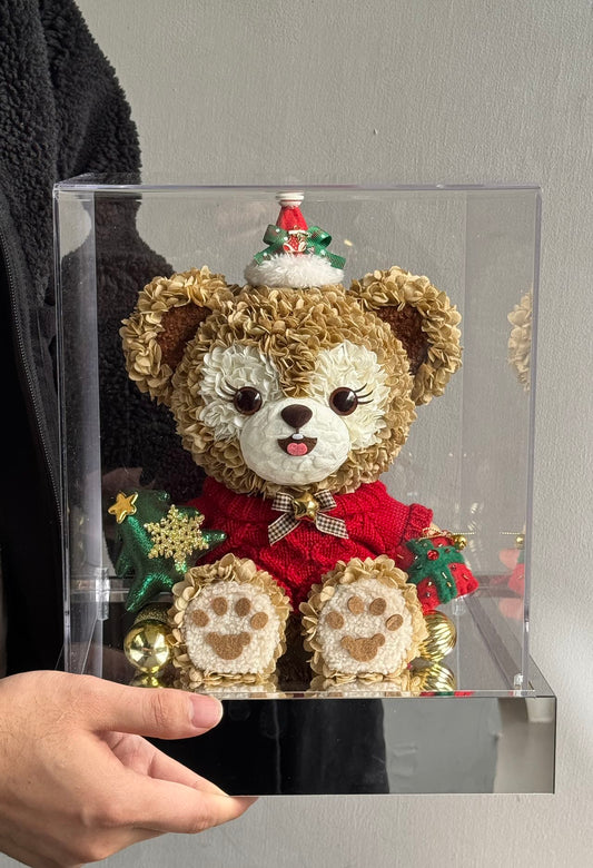 Eternal Rose Gift Box Real Flower Eternal Flower Luxury Birthday Gift Wedding Proposal Anniversary Gift Valentine's Day Gift Mother's Day GiftChristmas Duffy Bear