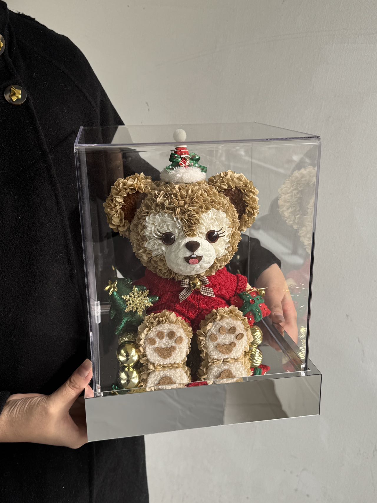 Eternal Rose Gift Box Real Flower Eternal Flower Luxury Birthday Gift Wedding Proposal Anniversary Gift Valentine's Day Gift Mother's Day GiftChristmas Duffy Bear