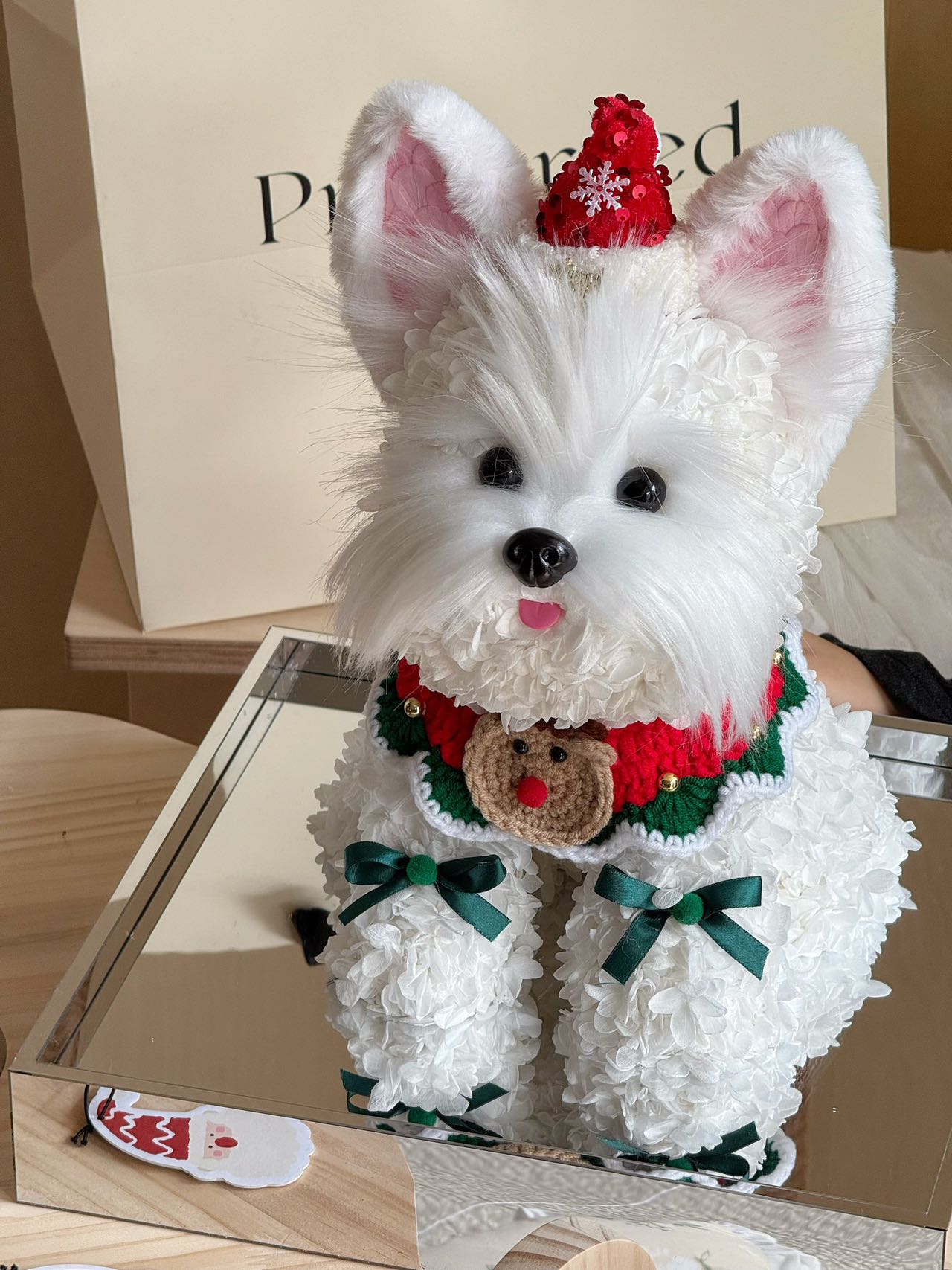 Eternal Rose Gift Box Real Flower Eternal Flower Luxury Birthday Gift Wedding Proposal Anniversary Gift Valentine's Day Gift Mother's Day GiftChristmas dog