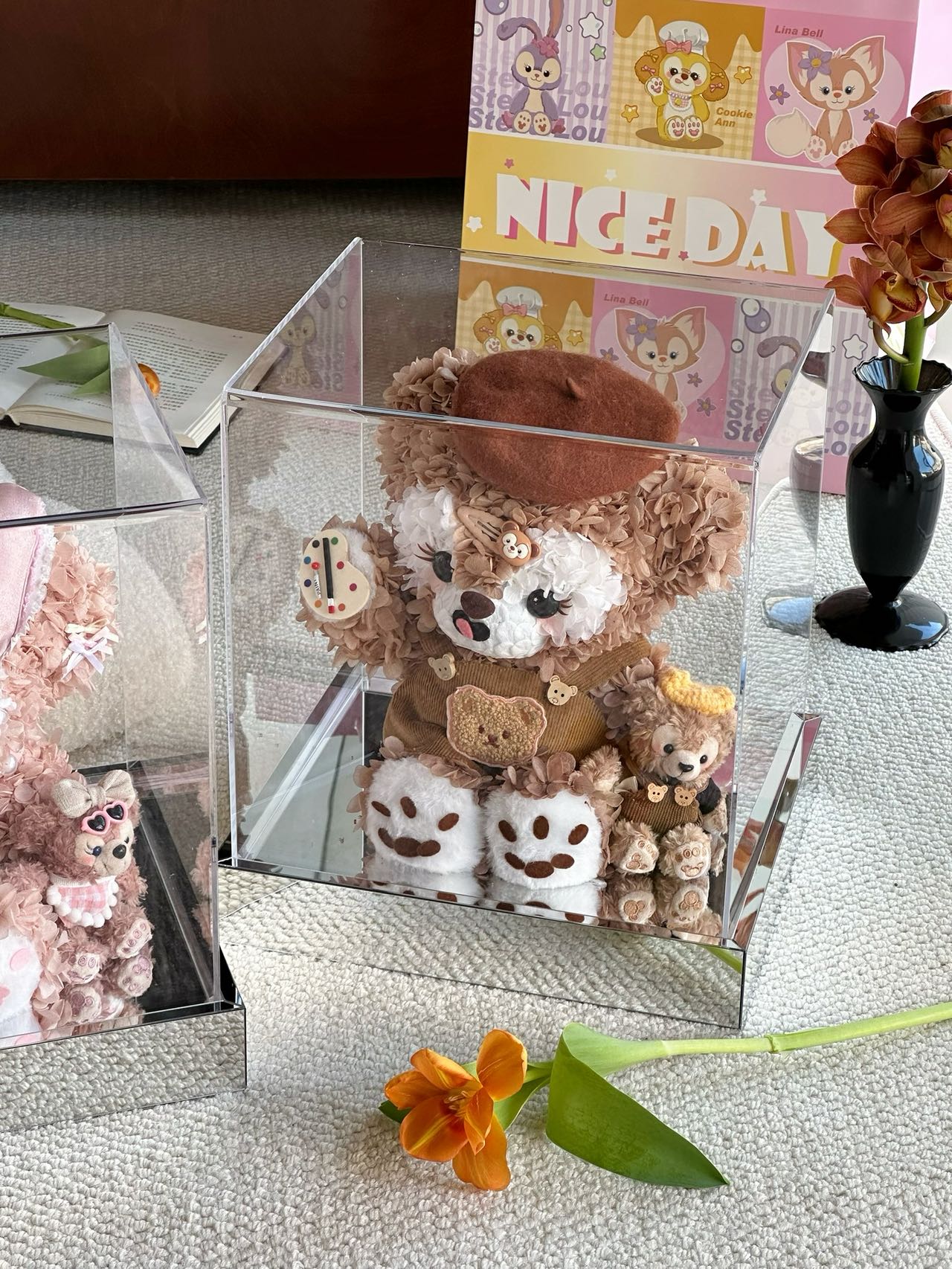 Eternal Rose Gift Box Real Flower Eternal Flower Luxury Birthday Gift Wedding Proposal Anniversary Gift Valentine's Day Gift Mother's Day GiftShirleyMay + Duffy Bear