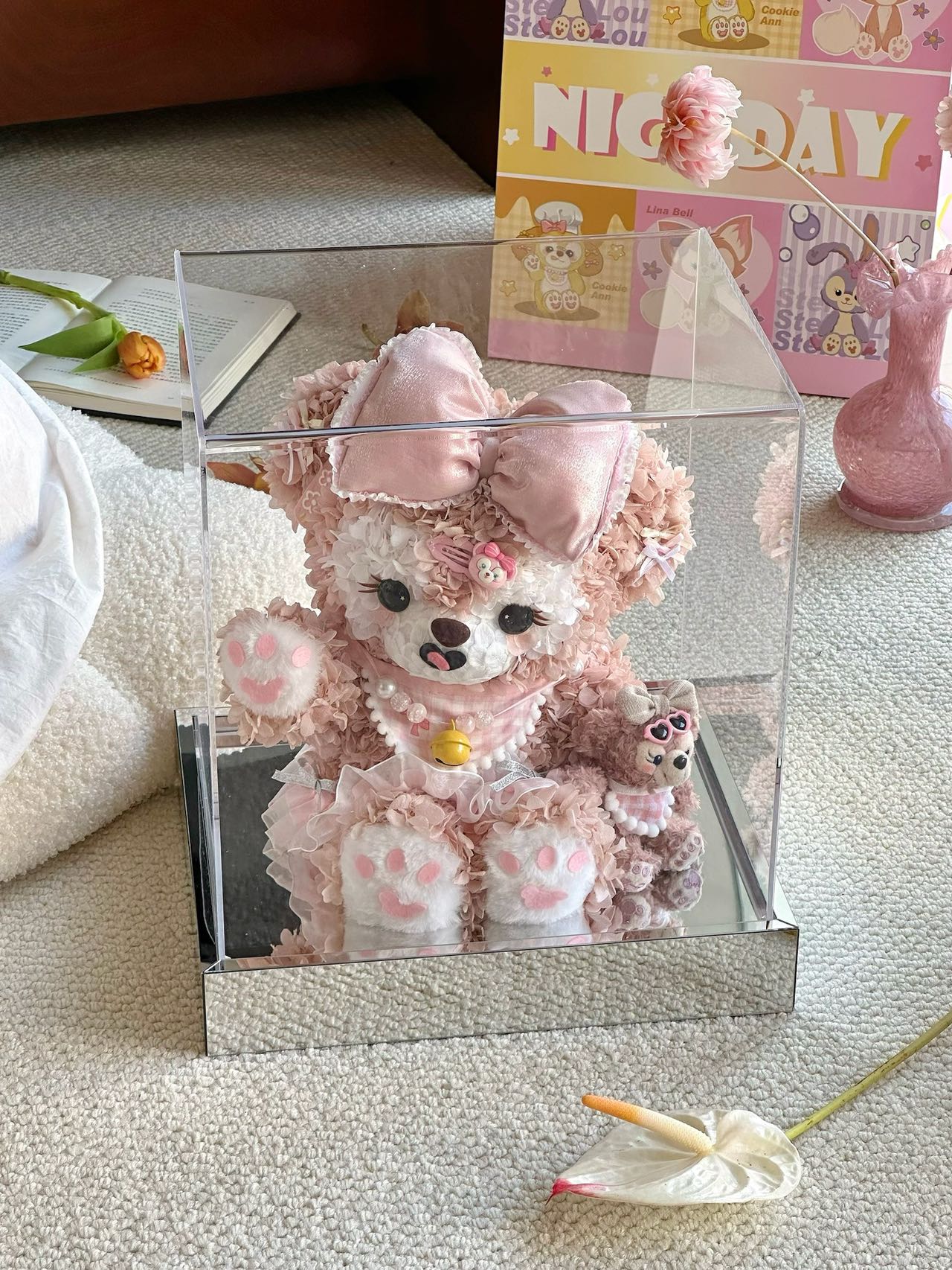 Eternal Rose Gift Box Real Flower Eternal Flower Luxury Birthday Gift Wedding Proposal Anniversary Gift Valentine's Day Gift Mother's Day GiftShirleyMay + Duffy Bear