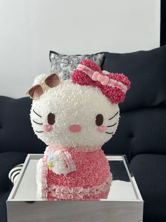 Eternal Rose Gift Box Real Flower Eternal Flower Luxury Birthday Gift Wedding Proposal Anniversary Gift Valentine's Day Gift Mother's Day GiftSweetheart Hello Kitty