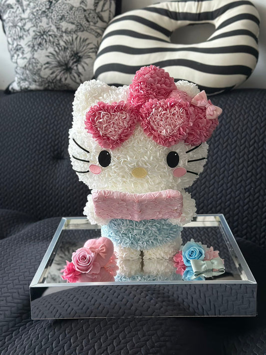 Eternal Rose Gift Box Real Flower Eternal Flower Luxury Birthday Gift Wedding Proposal Anniversary Gift Valentine's Day Gift Mother's Day GiftReading Kitty