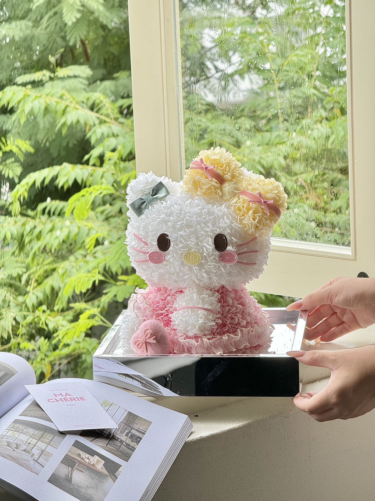 Eternal Rose Gift Box Real Flower Eternal Flower Luxury Birthday Gift Wedding Proposal Anniversary Gift Valentine's Day Gift Mother's Day GiftSweetheart Kitty