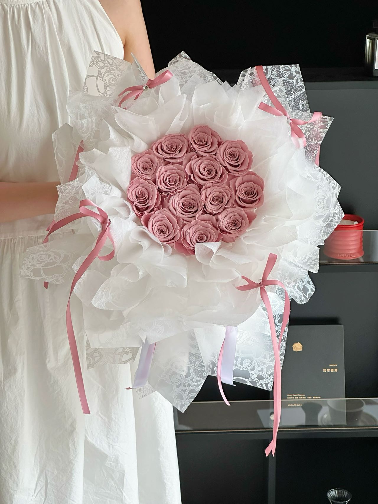 Eternal Rose Gift Box Real Flower Eternal Flower Luxury Birthday Gift Wedding Proposal Anniversary Gift Valentine's Day Gift Mother's Day GiftTime Bouquet