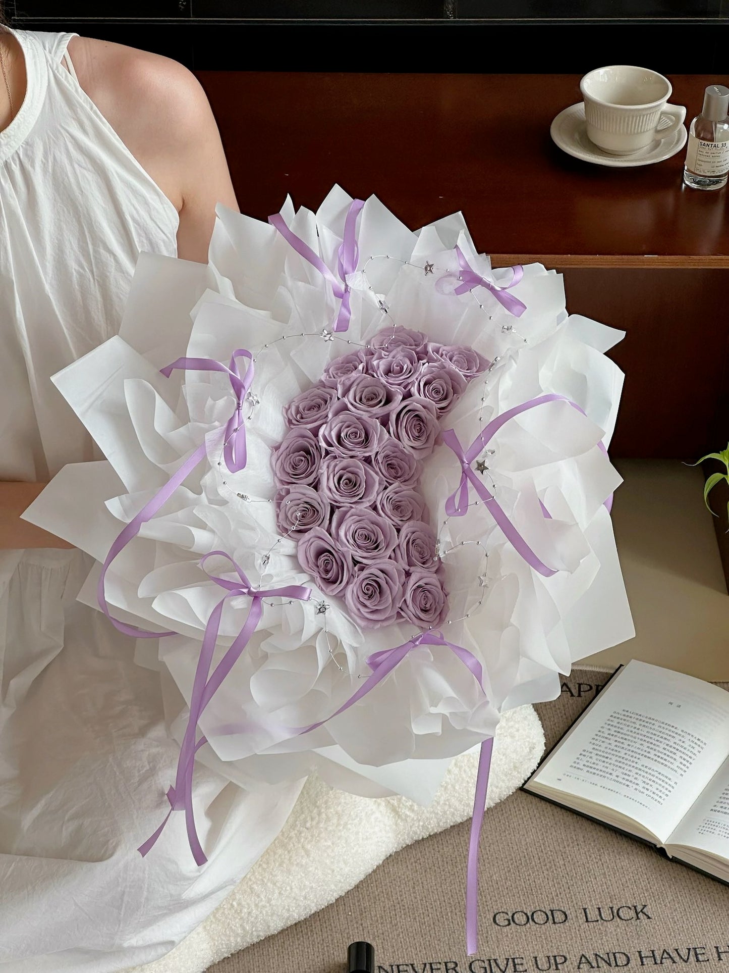 Preserved Flower Bouquet Preserved Rose Gift Box Real Flower Preserved Flower Luxury Birthday Gift Wedding Proposal Anniversary Gift Valentine's Day Gift Mother's Day Gift