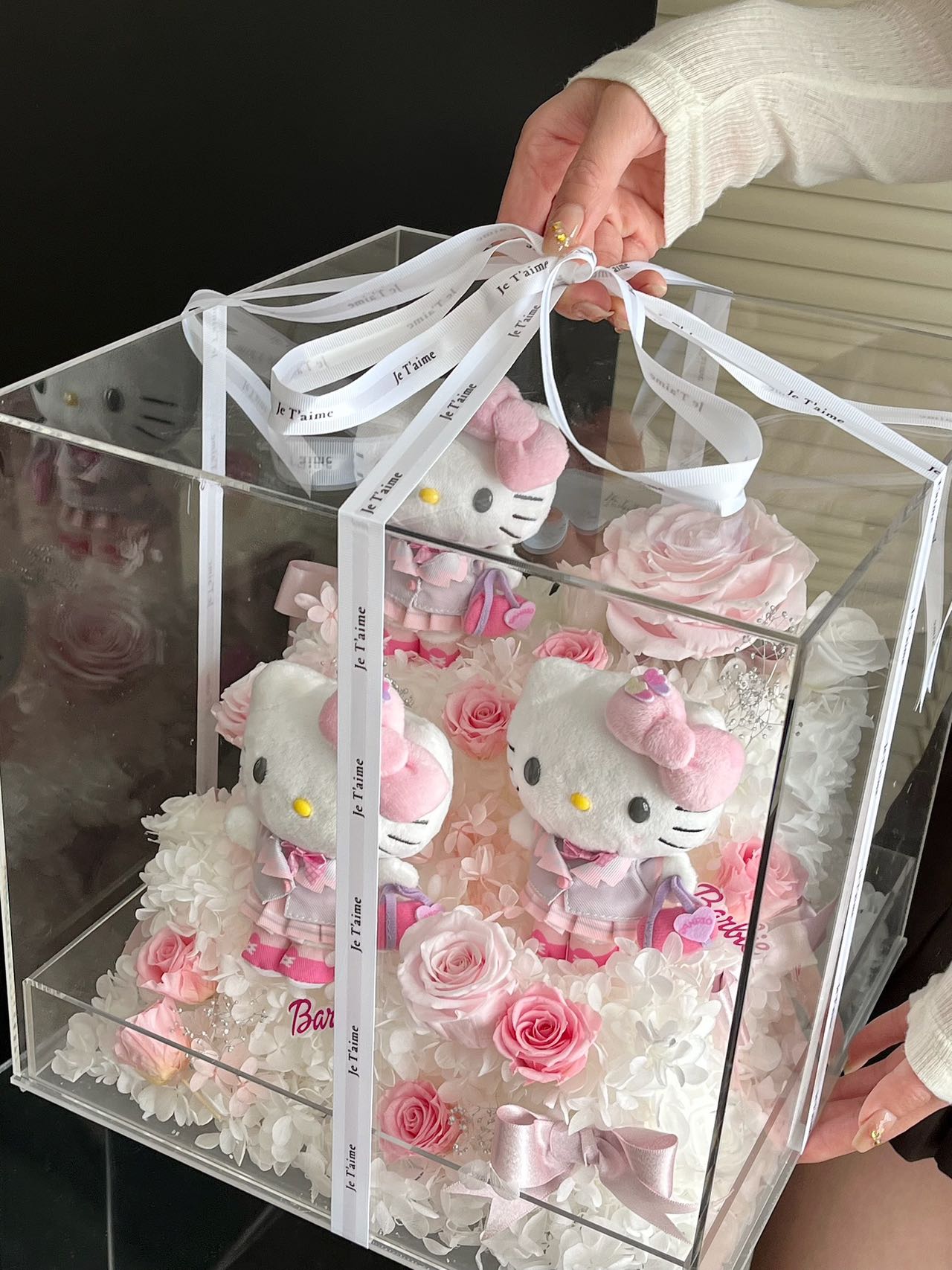 Preserved Flower Doll Garden Preserved Rose Gift Box Real Flower Preserved Flower Luxury Birthday Gift Wedding Proposal Anniversary Gift Valentine's Day Gift Mother's Day Gift