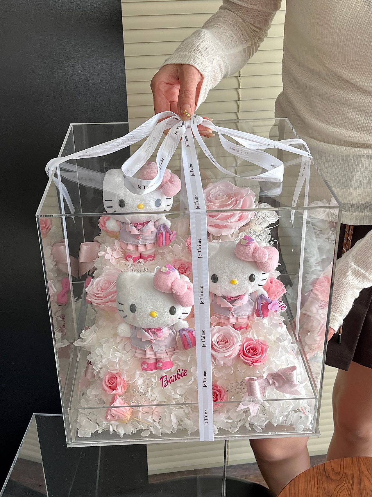 Preserved Flower Doll Garden Preserved Rose Gift Box Real Flower Preserved Flower Luxury Birthday Gift Wedding Proposal Anniversary Gift Valentine's Day Gift Mother's Day Gift